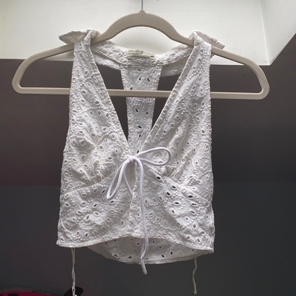 Urban Outfitters cropped white tank top